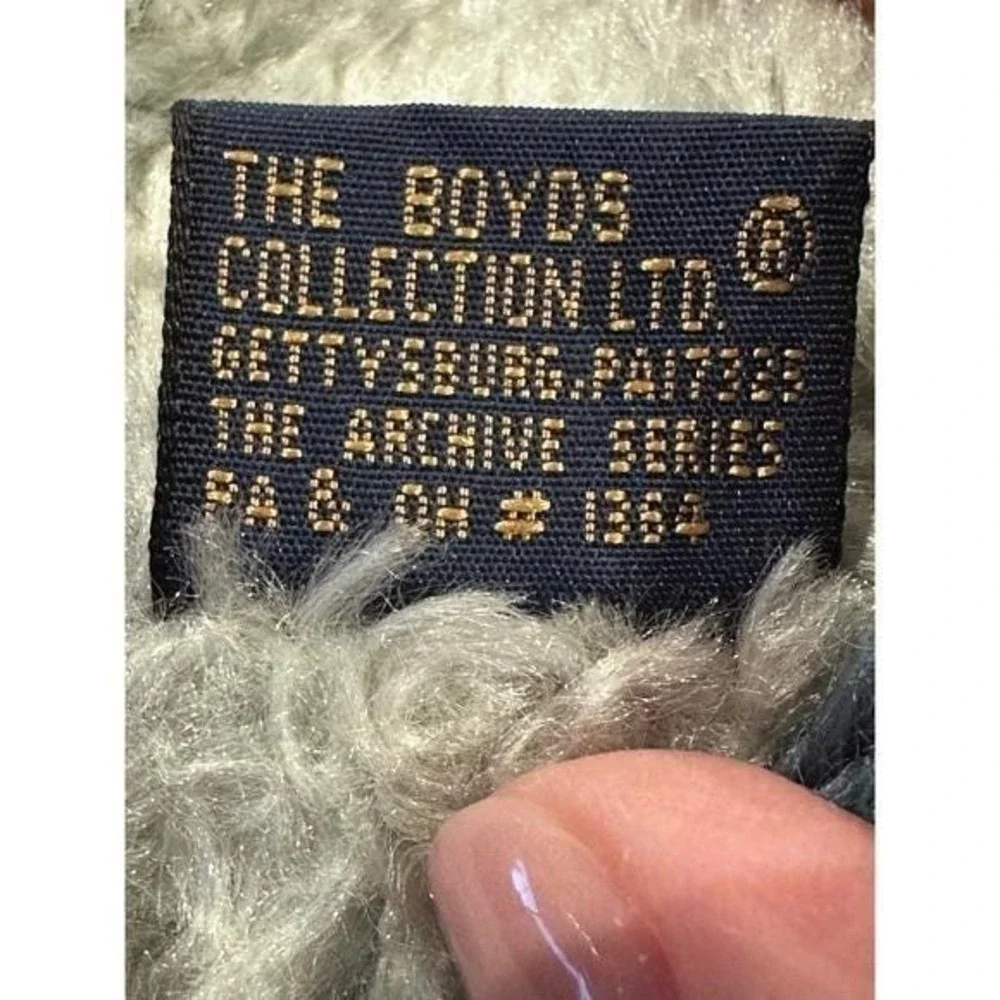 Boyds‎ Bears Floyd The Archive Series 1999 Grey Teddy Bear Blue Heart Sweater